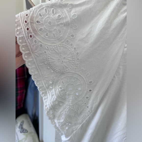GAP White Eyelet Sleeve Women's Top NWOT size XL - Picture 4 of 5